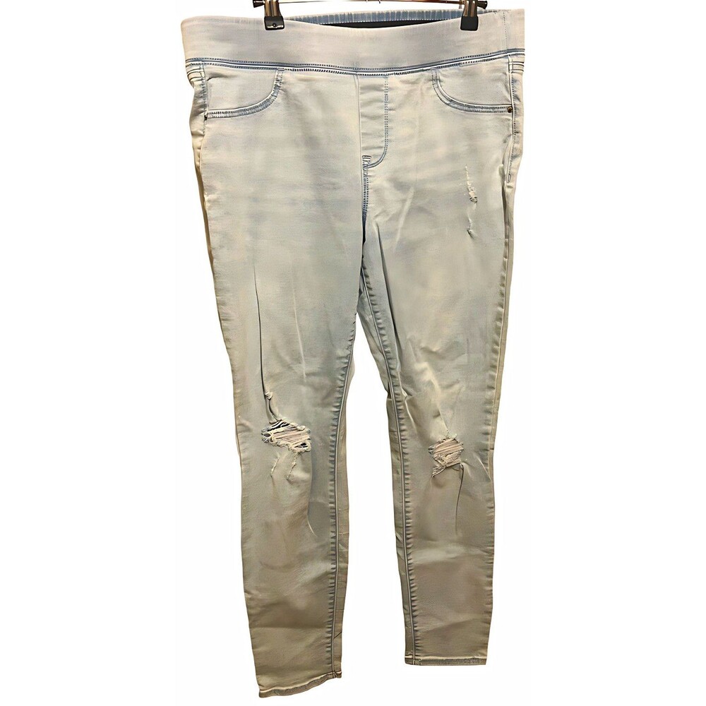 Old Navy Women’s Jegging Jeans Light Wash Light Blue Distressed Stretch size 12